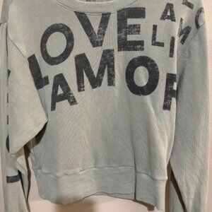 XSP Maeve by Anthropologie "Love" sweatshirt
